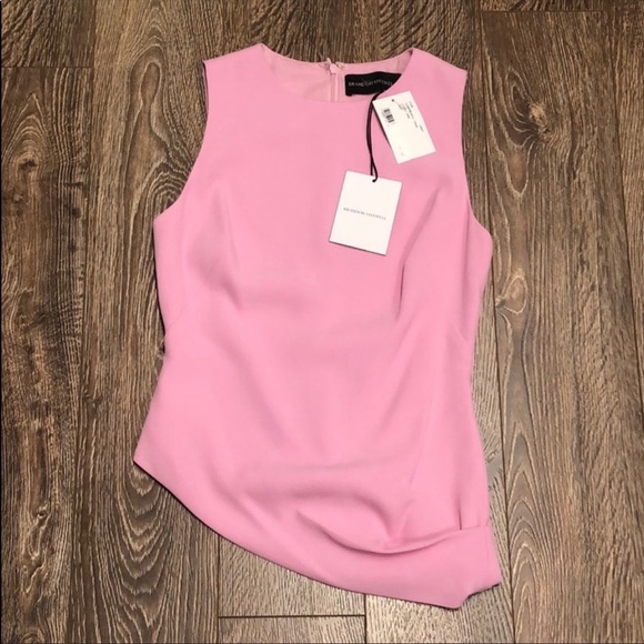 Brandon Maxwell Pink Asymmetrical Top NWT - Picture 6 of 11